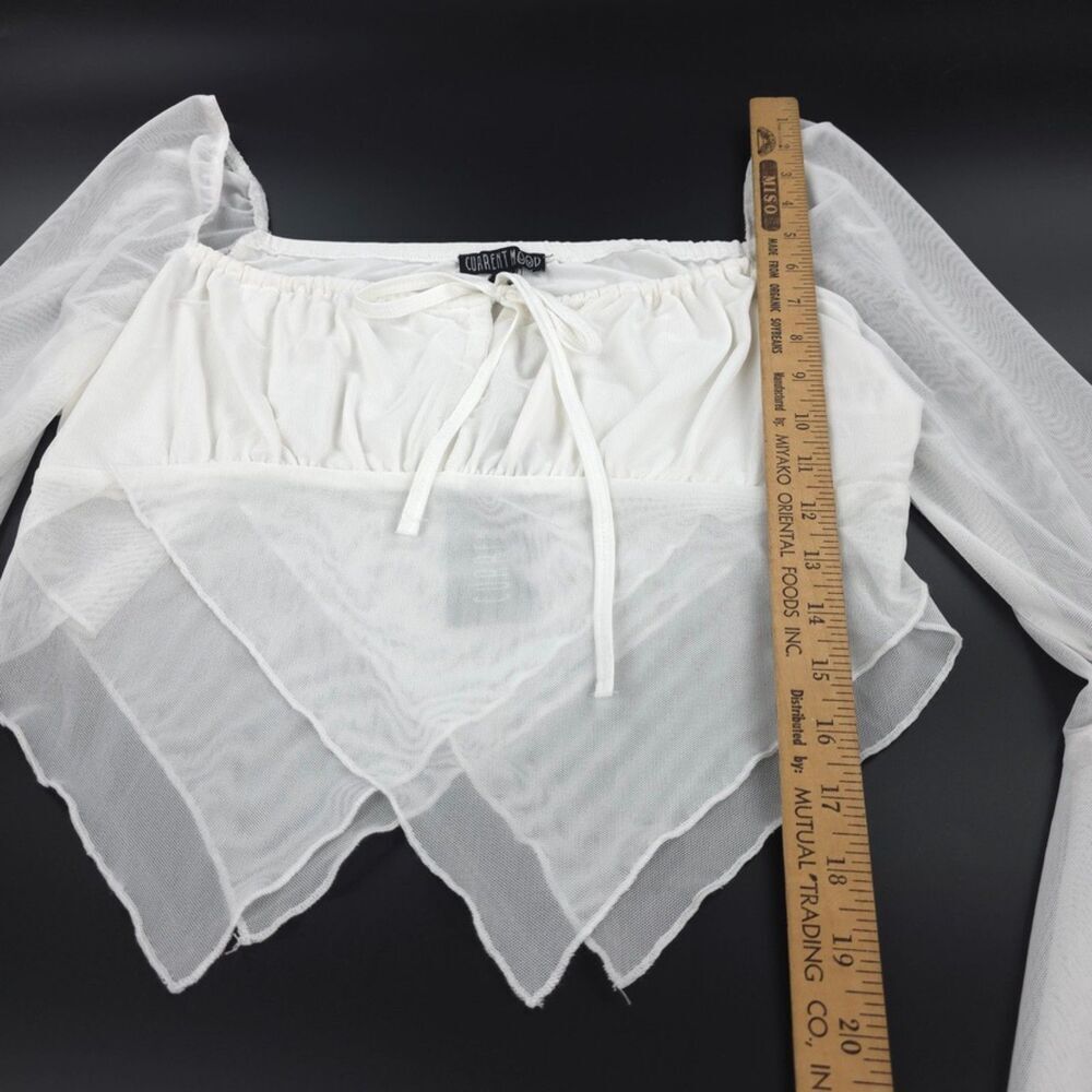 NEW Dolls Kill Current Mood Wild Attraction Mesh Top 90s Coquette Angelic y2k 2X - Picture 4 of 11